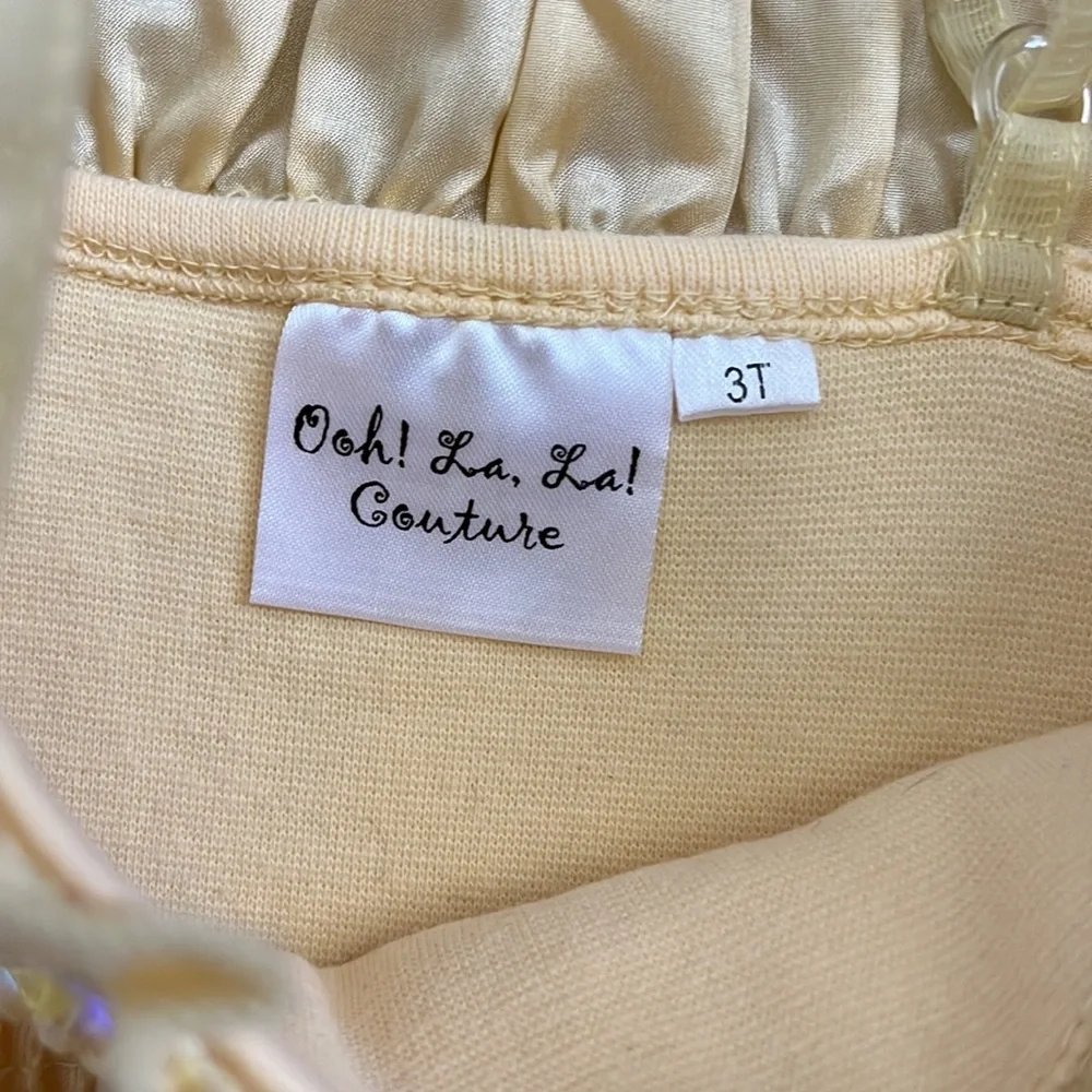 Beautiful Ooh! La, La! Couture yellow dress - size 3T - Picture 7 of 9